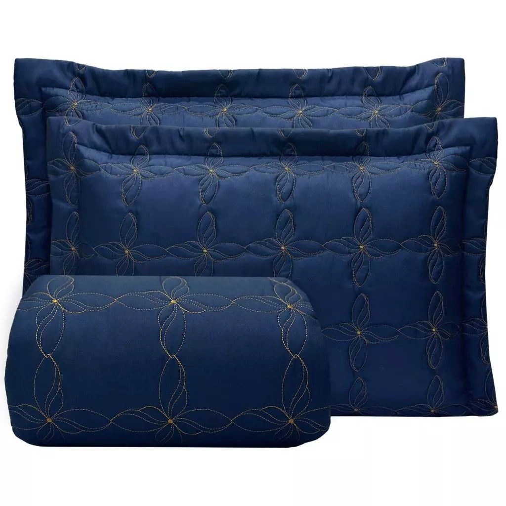 Kit COMPLETO 09 Peças EDREDOM + COBRE LEITO + LENÇOL