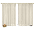 Cortina para Cozinha de Voil com Forro de Microfibra