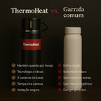 ThermoHeat Inox - Garrafa Térmica 500ml + 3 Xícaras Exclusivas - Entrega Grátis