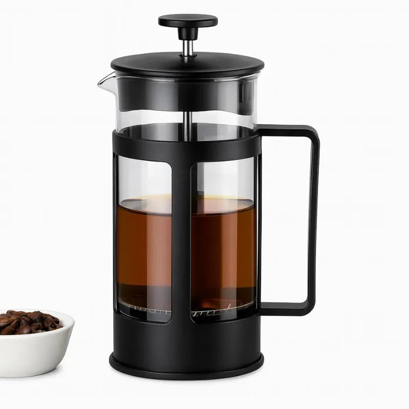 Cafeteira Prensa Francesa em Vidro com Filtro Inox