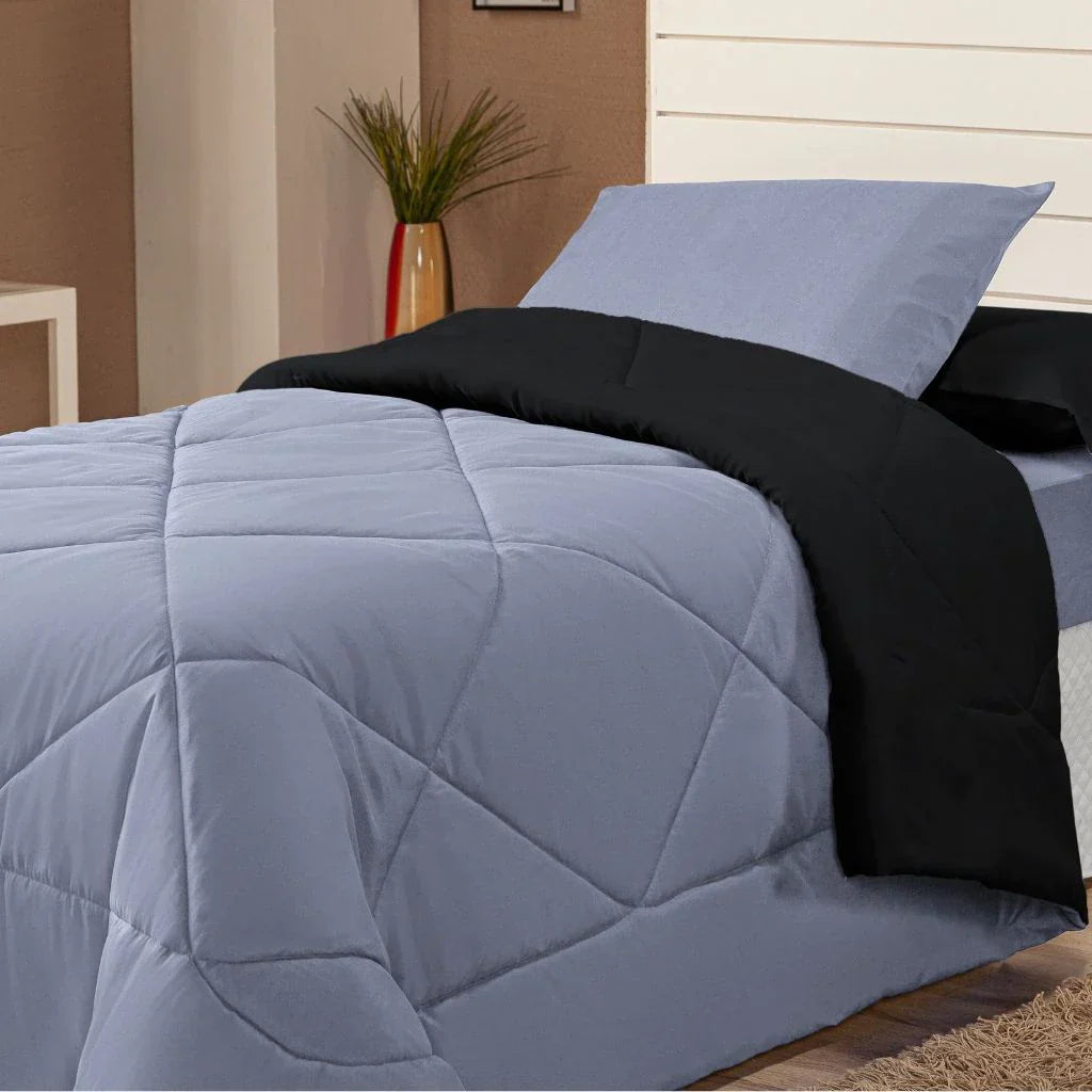 Kit Edredom Solteiro Dupla Face 4 Peças