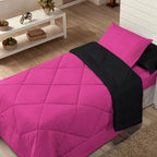 Kit Edredom Solteiro Dupla Face 4 Peças