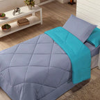 Kit Edredom Solteiro Dupla Face 4 Peças