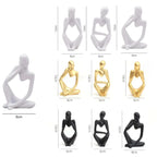 Trio de Estátuas Nórdicas Abstratas