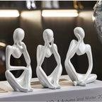 Trio de Estátuas Nórdicas Abstratas