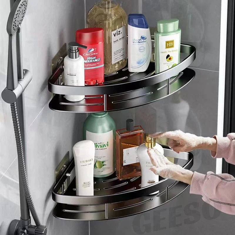 KIT 2 Suporte De Shampoo Prateleiras De Banheiro Sem Furo