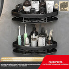 KIT 2 Suporte De Shampoo Prateleiras De Banheiro Sem Furo