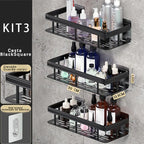 KIT 2 Suporte De Shampoo Prateleiras De Banheiro Sem Furo