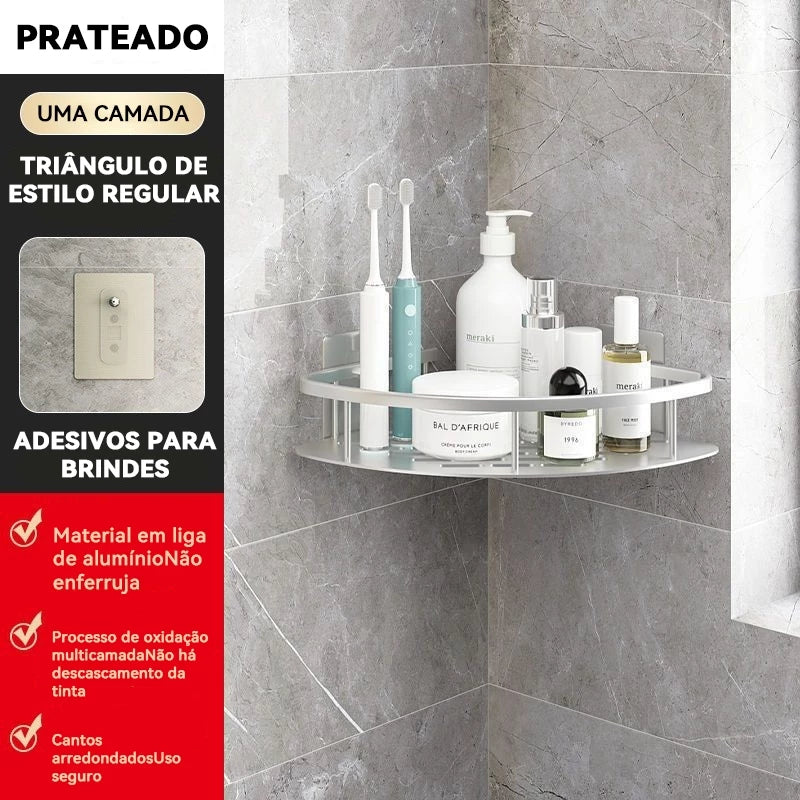 KIT 2 Suporte De Shampoo Prateleiras De Banheiro Sem Furo
