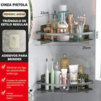 KIT 2 Suporte De Shampoo Prateleiras De Banheiro Sem Furo