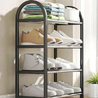 Sapateira Simples De Tubos De Aço Com 4 Andares Para Quarto Dormitório Sala