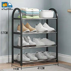 Sapateira Simples De Tubos De Aço Com 4 Andares Para Quarto Dormitório Sala