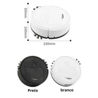 Robô Varredora/Aspirador De Pó  Automática 3 Em 1 Limpeza Doméstica Robótico Inteligente E Silencioso