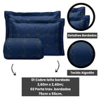 Kit COMPLETO 09 Peças EDREDOM + COBRE LEITO + LENÇOL