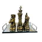 Kit Escultura Decorativa 6 Peças de Xadrez