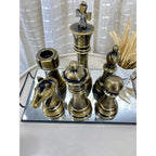 Kit Escultura Decorativa 6 Peças de Xadrez