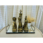 Kit Escultura Decorativa 6 Peças de Xadrez