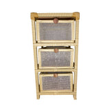 Gaveteiro Organizador Fibra Sintética Tela 3 Gavetas