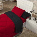 Kit Edredom Solteiro Dupla Face 4 Peças