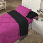 Kit Edredom Solteiro Dupla Face 4 Peças