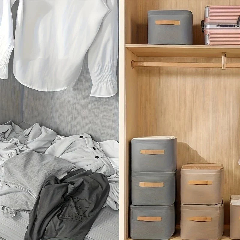 ORGANIZADOR DE ROUPAS DOBRÁVEL - COMPRE 1 E LEVE 4 - SOMENTE HOJE 🔥