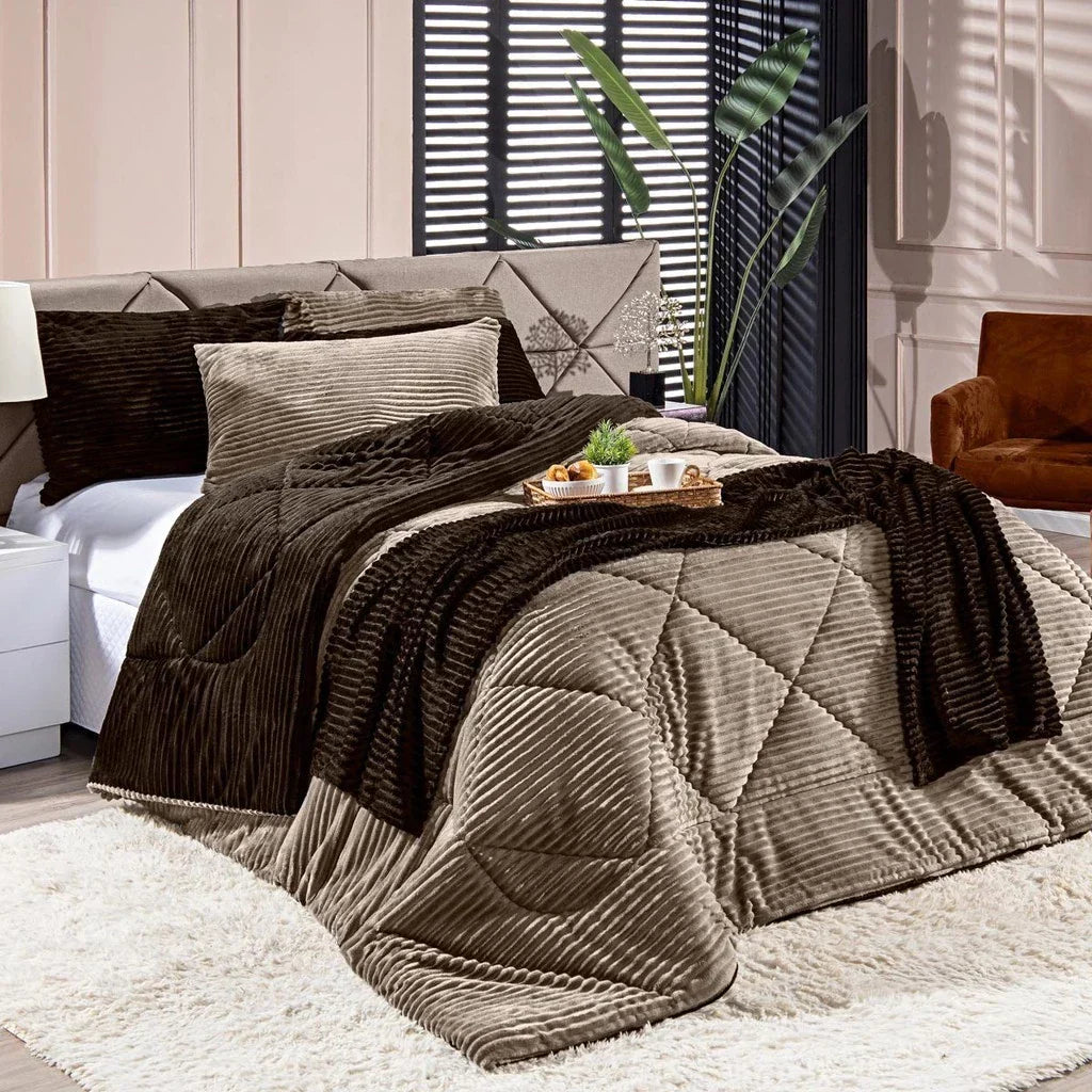 Kit  3 Peças Coberdrom King Denver