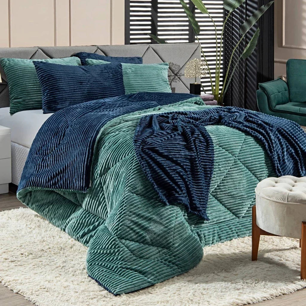 Kit  3 Peças Coberdrom King Denver